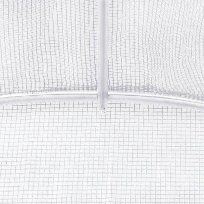 vidaXL Fóliovník s oceľovým rámom biely 48 m² 12x4x2 m