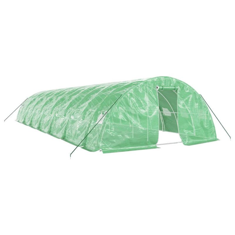 vidaXL Fóliovník s oceľovým rámom zelený 70 m² 14x5x2,3 m