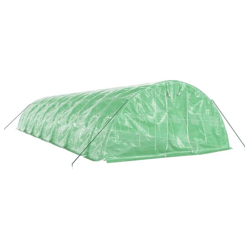 vidaXL Fóliovník s oceľovým rámom zelený 70 m² 14x5x2,3 m