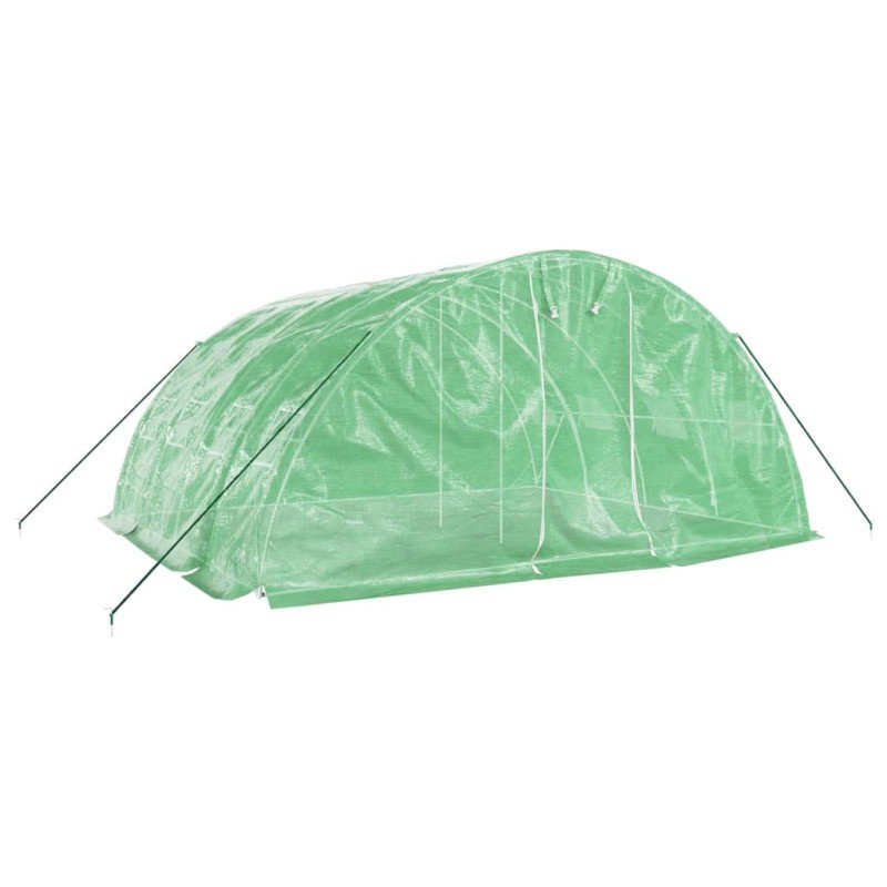 vidaXL Fóliovník s oceľovým rámom zelený 20 m² 5x4x2,3 m