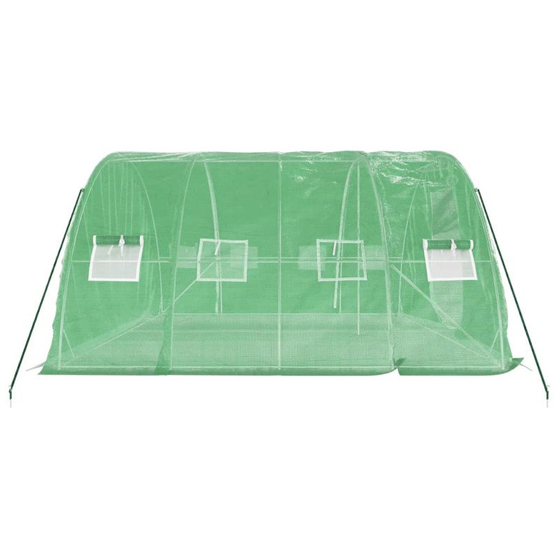 vidaXL Fóliovník s oceľovým rámom zelený 20 m² 5x4x2,3 m