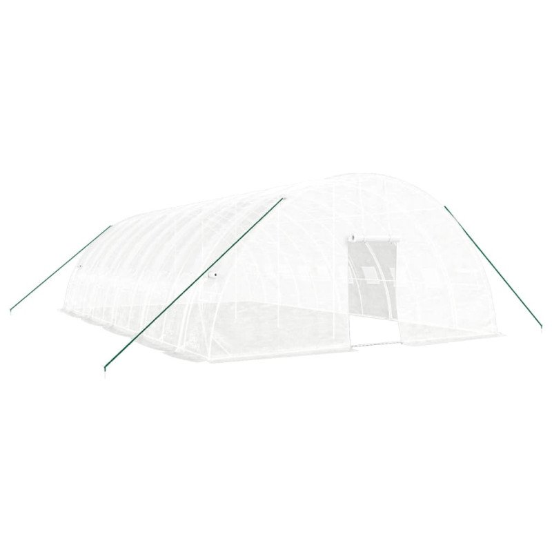 vidaXL Fóliovník s oceľovým rámom biely 60 m² 10x6x2,85 m