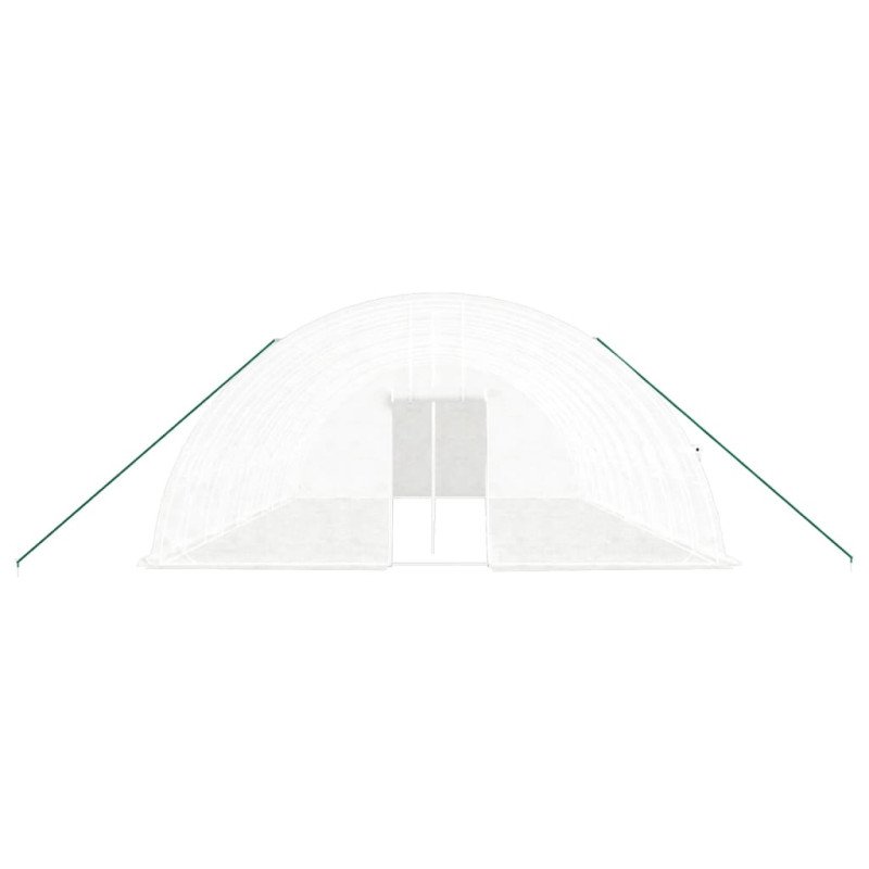 vidaXL Fóliovník s oceľovým rámom biely 60 m² 10x6x2,85 m