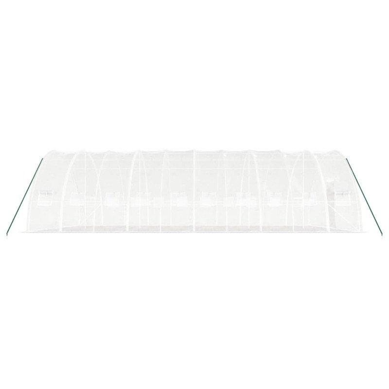vidaXL Fóliovník s oceľovým rámom biely 60 m² 10x6x2,85 m