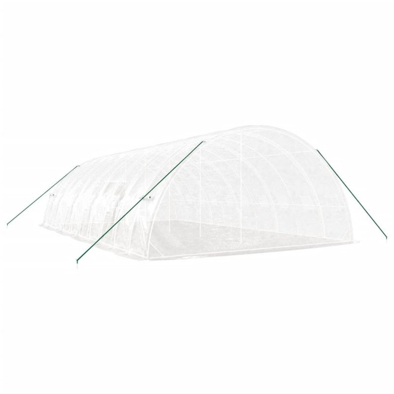 vidaXL Fóliovník s oceľovým rámom biely 60 m² 10x6x2,85 m