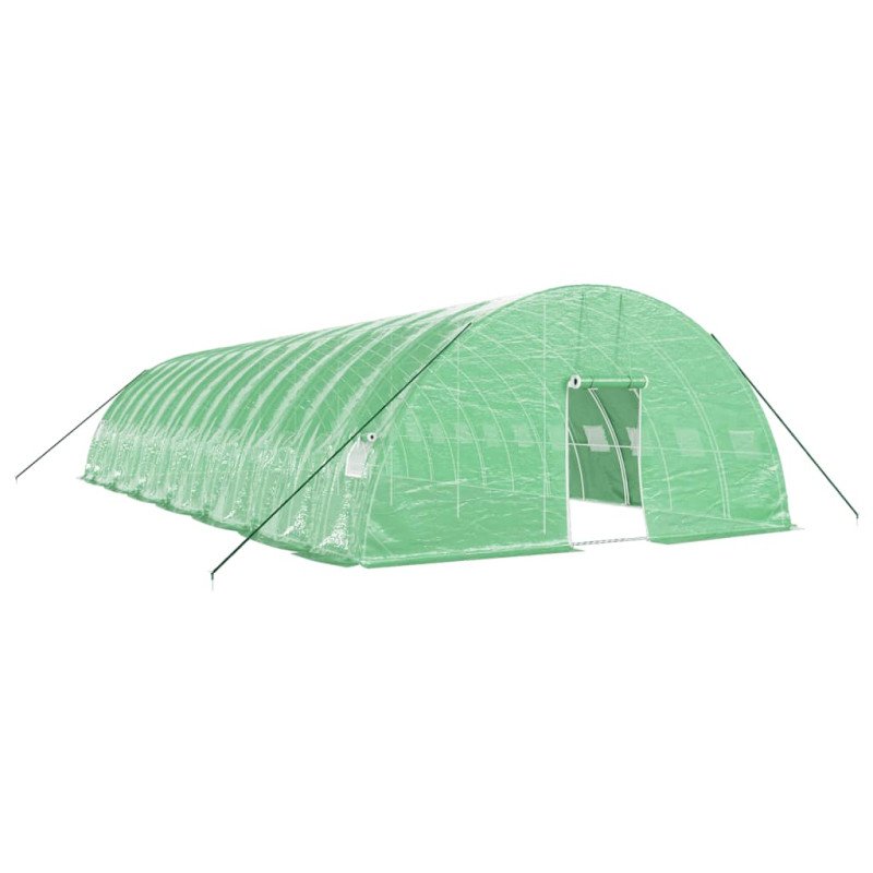 vidaXL Fóliovník s oceľovým rámom zelený 84 m² 14x6x2,85 m