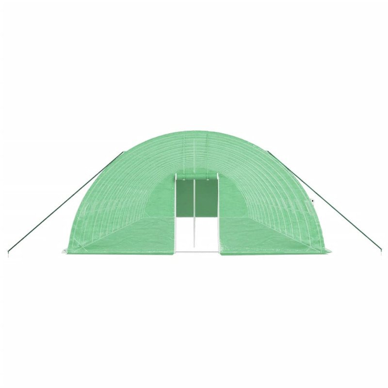vidaXL Fóliovník s oceľovým rámom zelený 84 m² 14x6x2,85 m