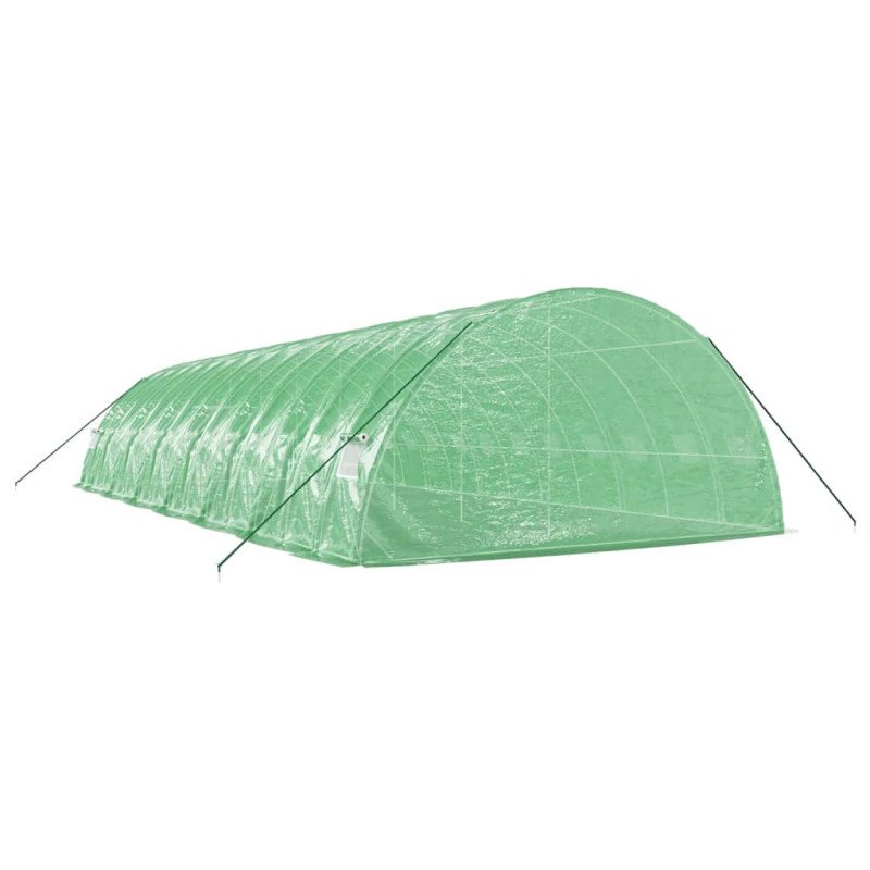 vidaXL Fóliovník s oceľovým rámom zelený 84 m² 14x6x2,85 m
