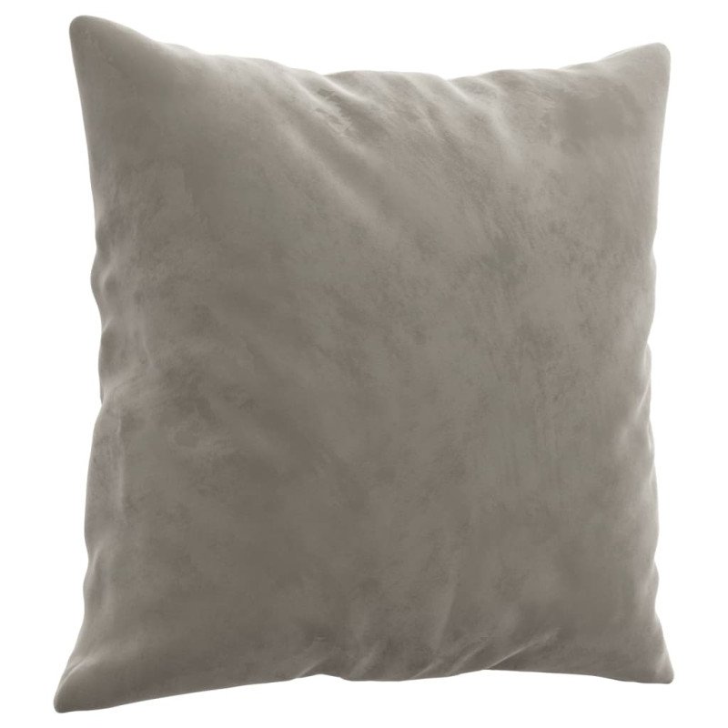 vidaXL Dekoratívne vankúše 2 ks bledosivé 40x40 cm zamat