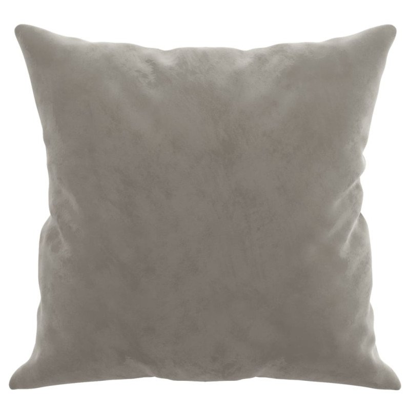 vidaXL Dekoratívne vankúše 2 ks bledosivé 40x40 cm zamat