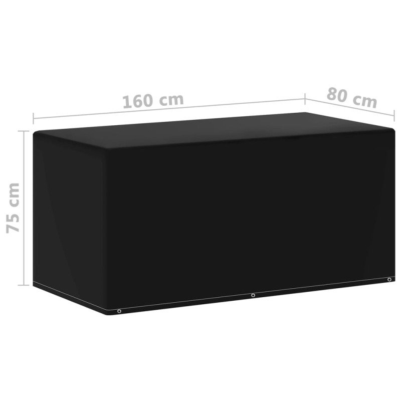 vidaXL Obaly na záhradný nábytok 2 ks 6 očiek 160x80x75 cm
