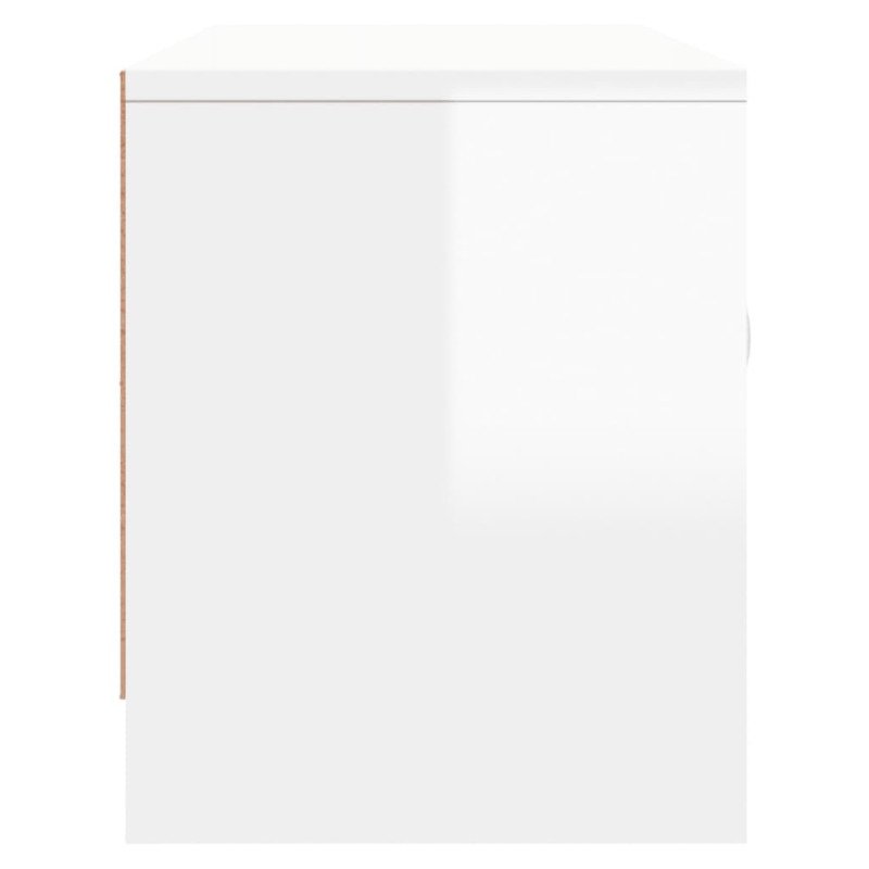 vidaXL TV skrinka lesklá biela 102x30x37,5 cm kompozitné drevo