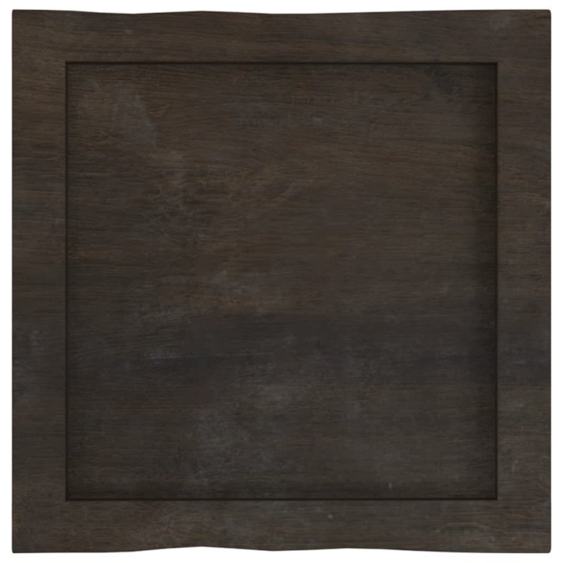 vidaXL Stolová doska tmavohnedá 40x40x(2-6)cm ošetrený masív hrany