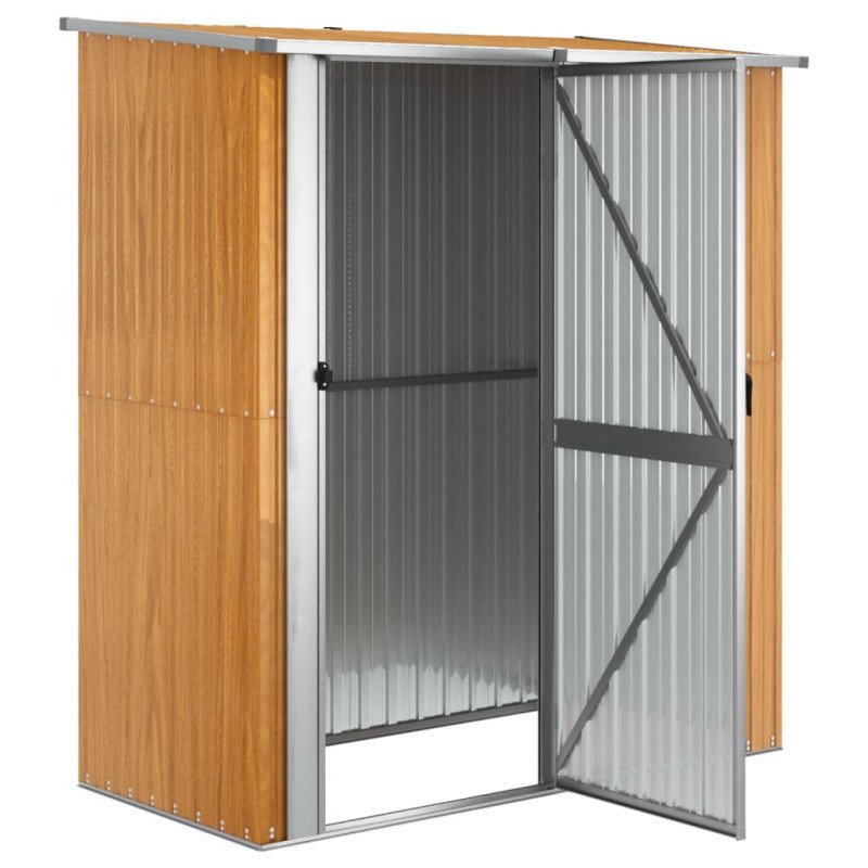 vidaXL Záhradná kôlňa 180,5x97x209,5cm pozinkovaná oceľ drevený vzhľad