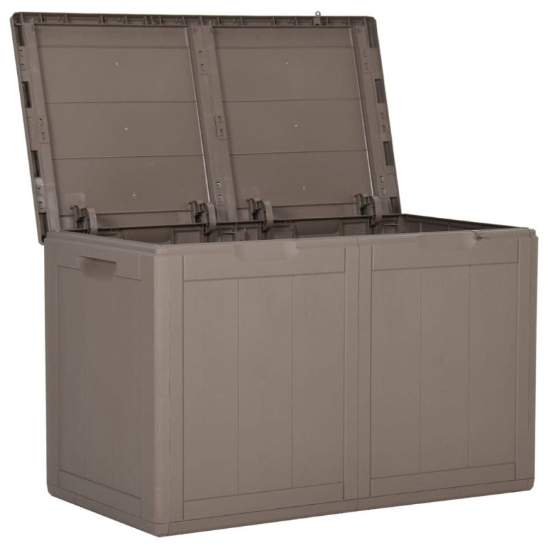 vidaXL Záhradný úložný box 180 l, hnedý, PP ratan