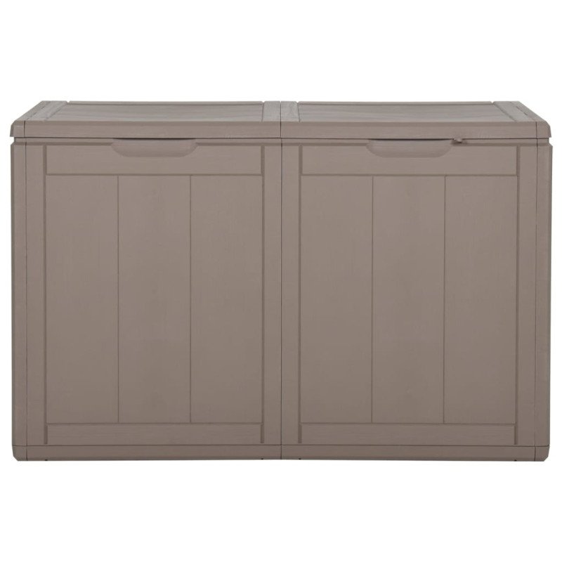vidaXL Záhradný úložný box 180 l, hnedý, PP ratan