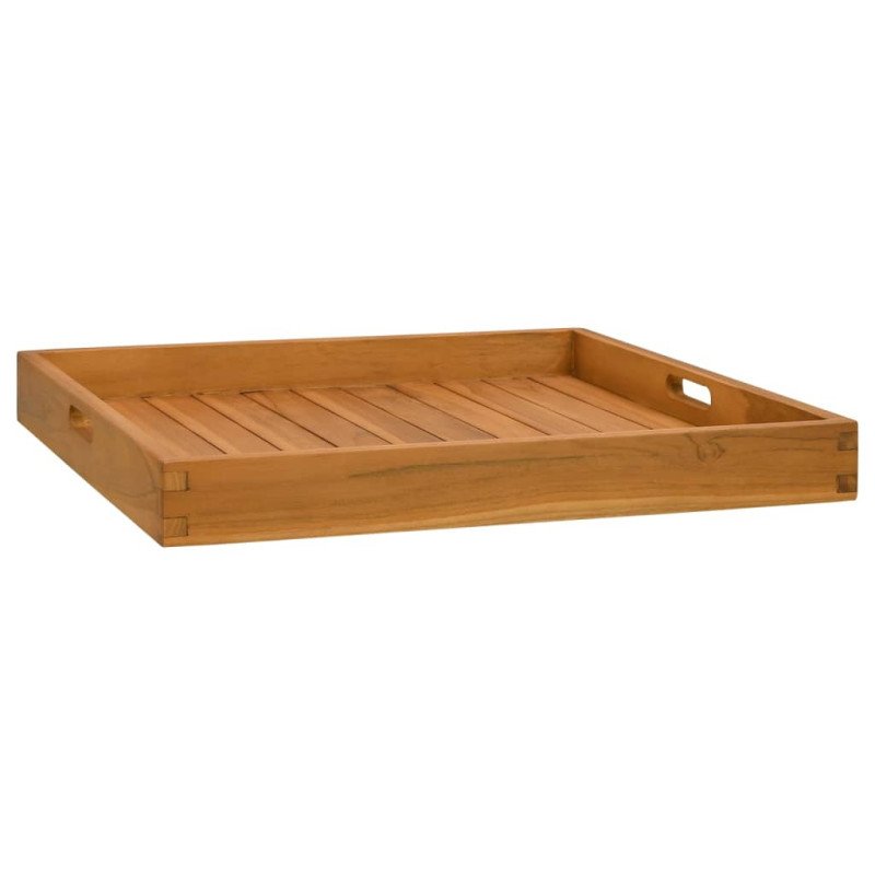 vidaXL Servírovací podnos 60x60 cm masívne tíkové drevo