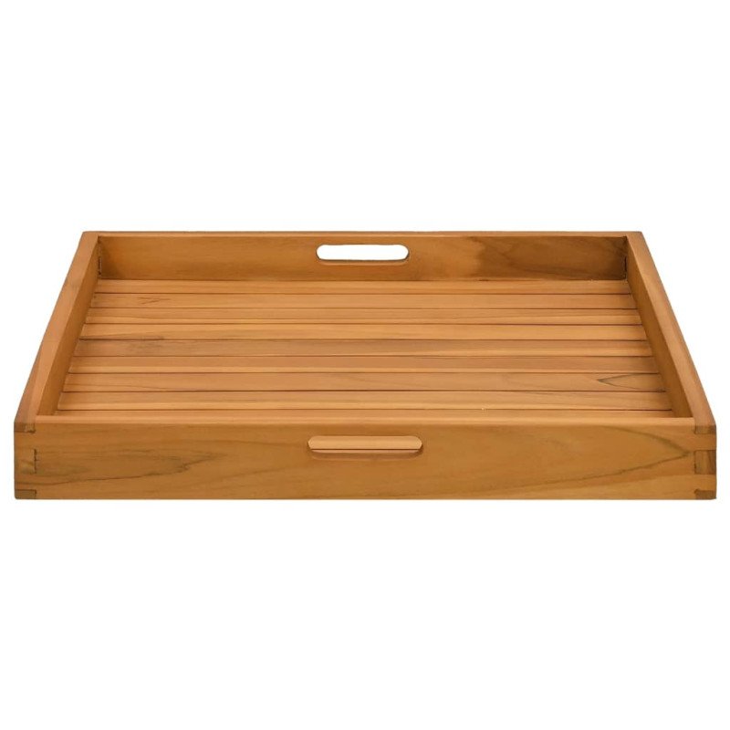 vidaXL Servírovací podnos 60x60 cm masívne tíkové drevo