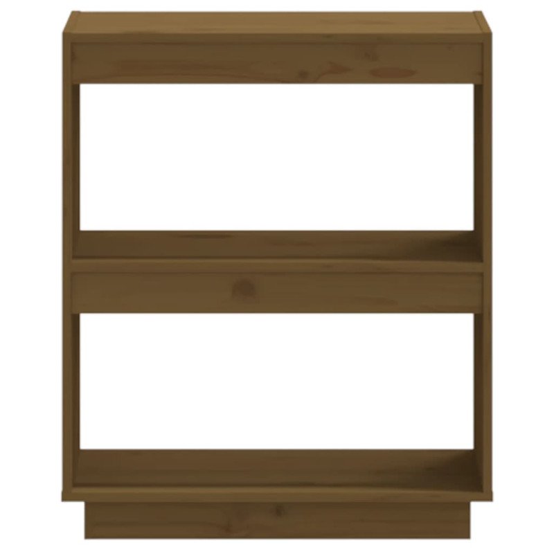 vidaXL Knižnica medovo-hnedá 60x35x71 cm masívna borovica
