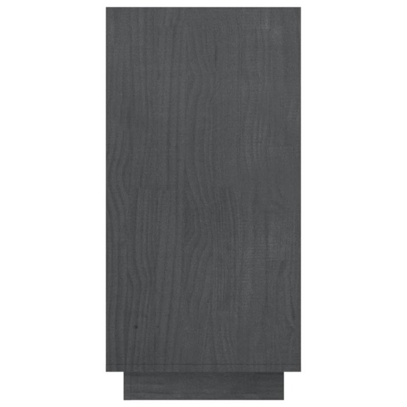 vidaXL Knižnica sivá 80x35x71 cm borovicový masív