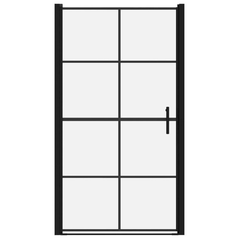 vidaXL Sprchové dvere čierne 100x178 cm tvrdené sklo