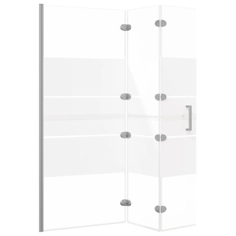 vidaXL Skladací sprchový kút ESG 120x140 cm biely