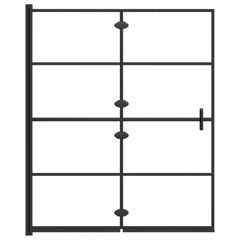 vidaXL Skladací sprchový kút ESG 120x140 cm čierny