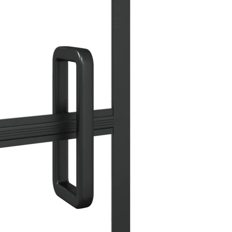 vidaXL Skladací sprchový kút ESG 120x140 cm čierny