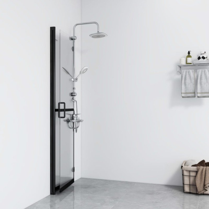 vidaXL Skladacia sprchová zástena priehľadné ESG sklo 70x190 cm