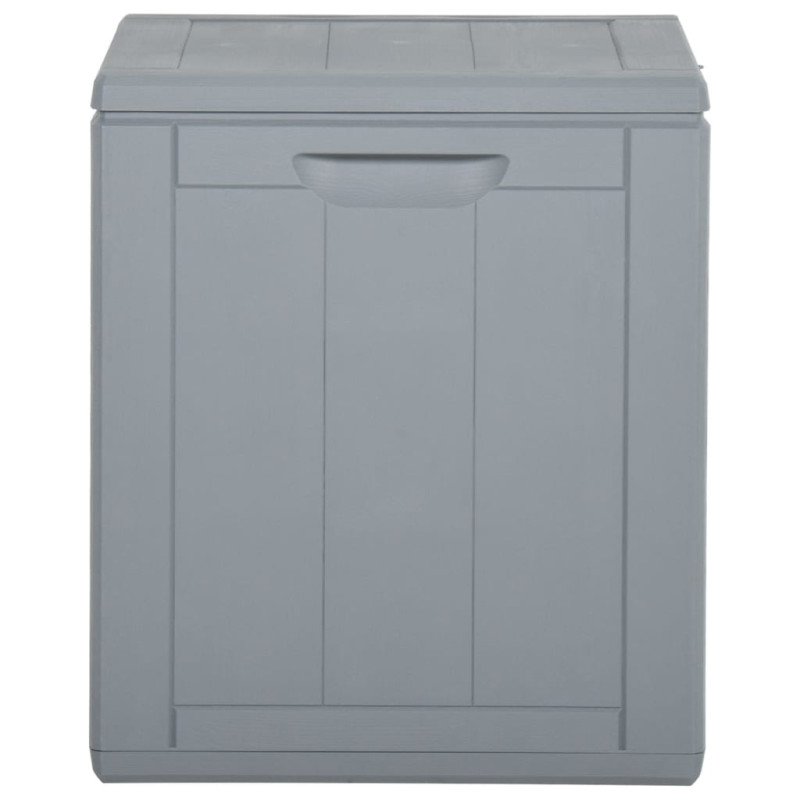 vidaXL Záhradný úložný box 90 l, sivý, PP ratan