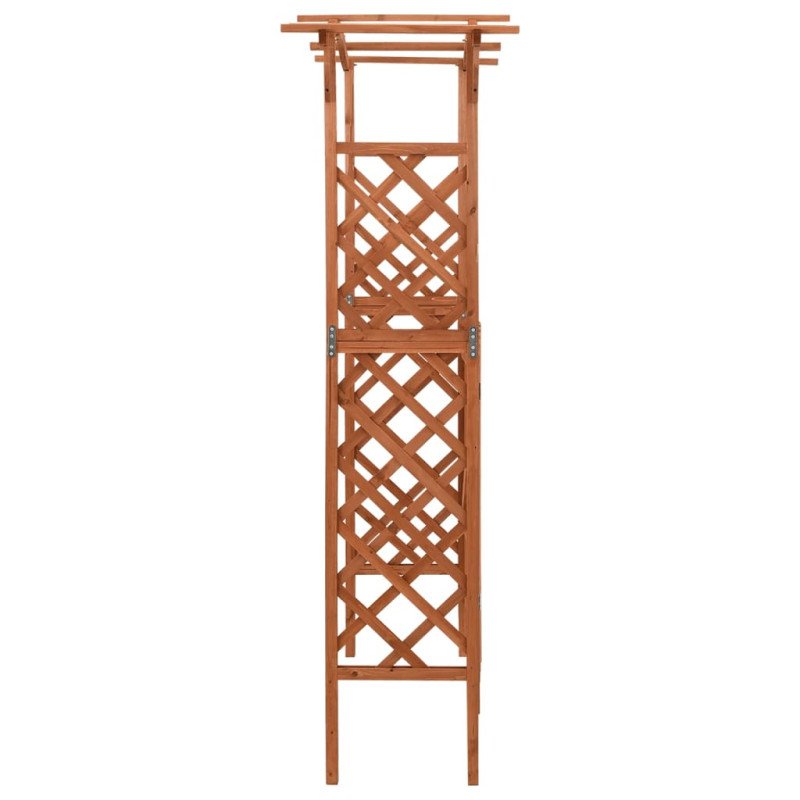 vidaXL Pergola s bránkou 116x40x204 cm masívne jedľové drevo