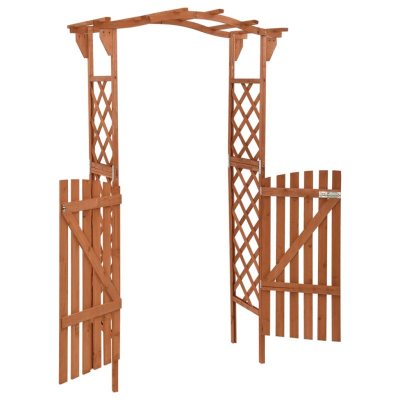 vidaXL Pergola s bránkou 116x40x204 cm masívne jedľové drevo