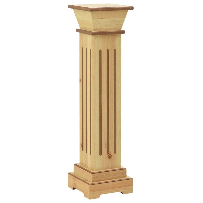 vidaXL Štvorcový stĺpový stojan na rastliny bledé drevo 17x17x66 cm MDF