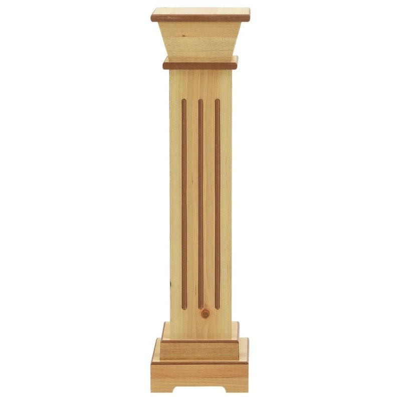 vidaXL Štvorcový stĺpový stojan na rastliny bledé drevo 17x17x66 cm MDF