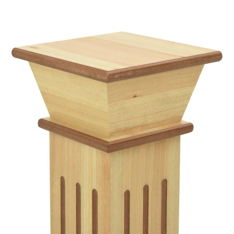 vidaXL Štvorcový stĺpový stojan na rastliny bledé drevo 17x17x66 cm MDF
