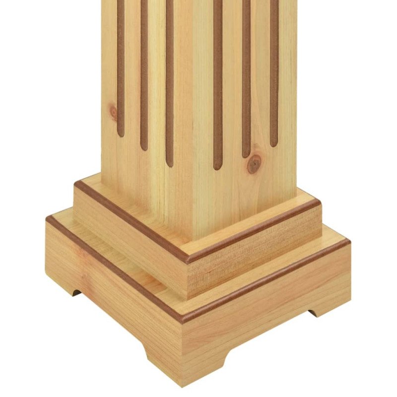 vidaXL Štvorcový stĺpový stojan na rastliny bledé drevo 17x17x66 cm MDF