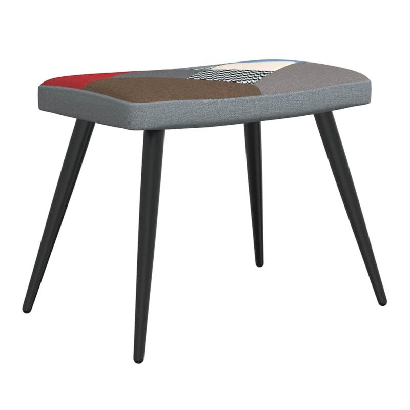 vidaXL Relaxačné kreslo s podnožkou patchwork látka