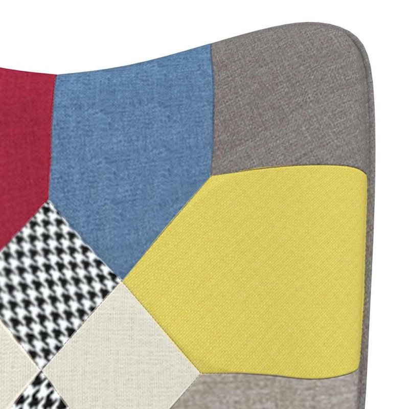 vidaXL Relaxačné kreslo s podnožkou patchwork látka