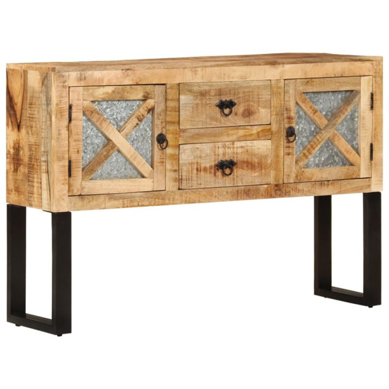 vidaXL Komoda 110x30x74 cm surové mangovníkové drevo