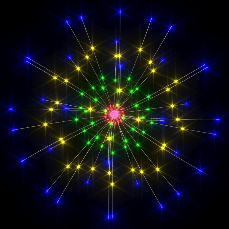 vidaXL Vonkajšie vianočné prskavky 2 ks, farebné 20 cm, 280 LED