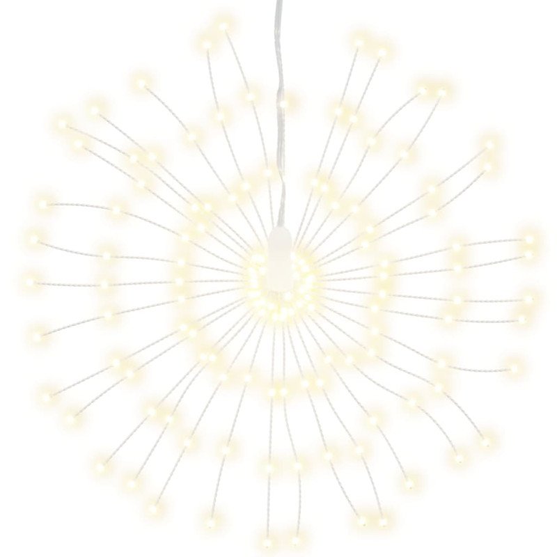 vidaXL Vonkajšie vianočné prskavky 10 ks, teplá biela 20 cm, 1400 LED
