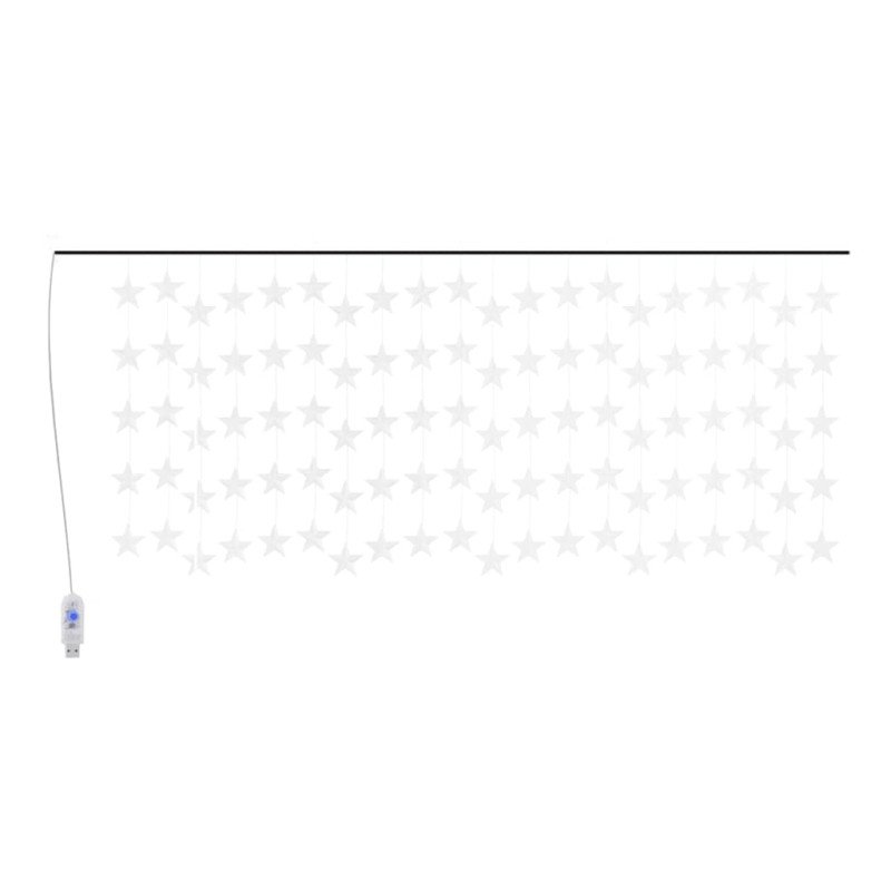 vidaXL LED svetelný záves s hviezdami 500 LED modrý 8 funkcií