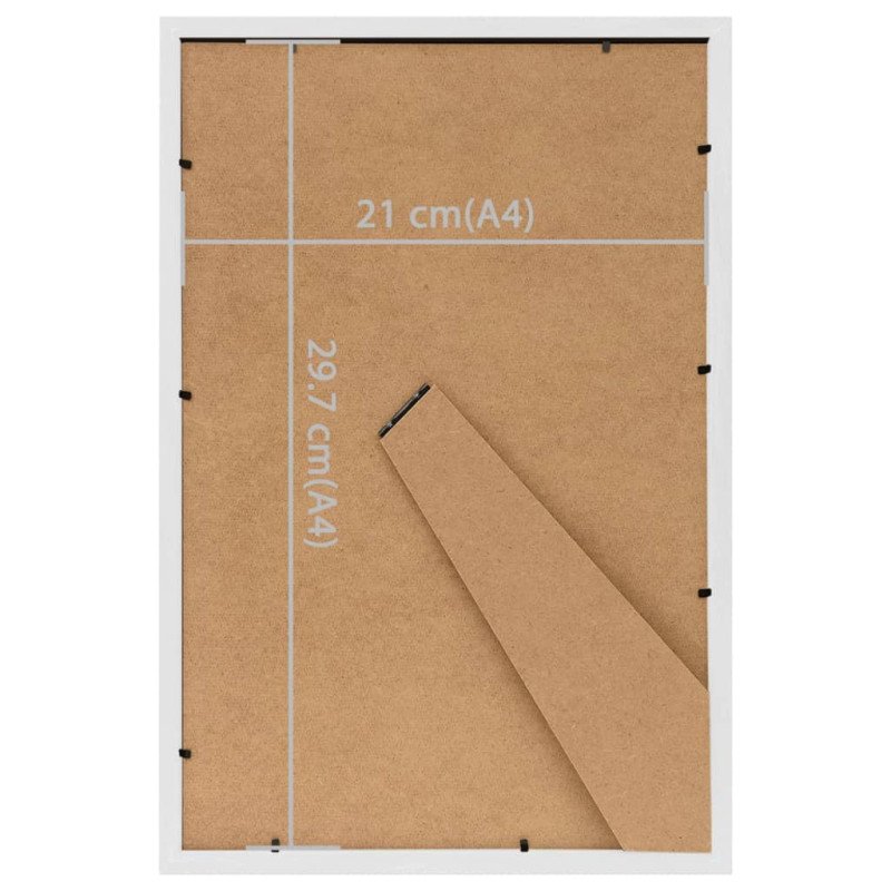 vidaXL Fotorámiky na stôl, koláž 3 ks, biele 21x29,7 cm, MDF