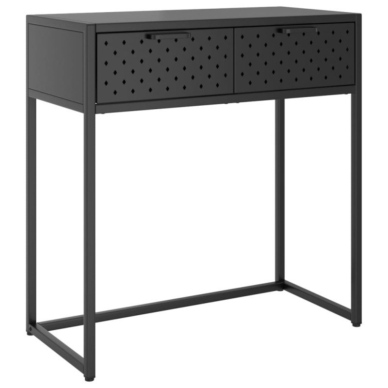 vidaXL Konzolový stolík antracitová 72x35x75 cm oceľ