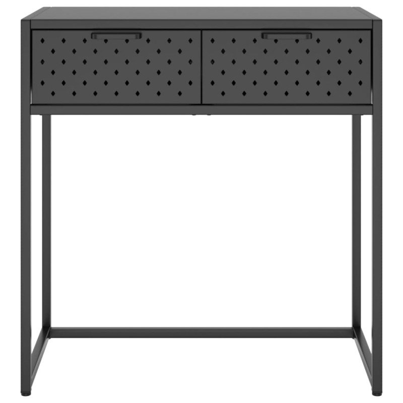 vidaXL Konzolový stolík antracitová 72x35x75 cm oceľ
