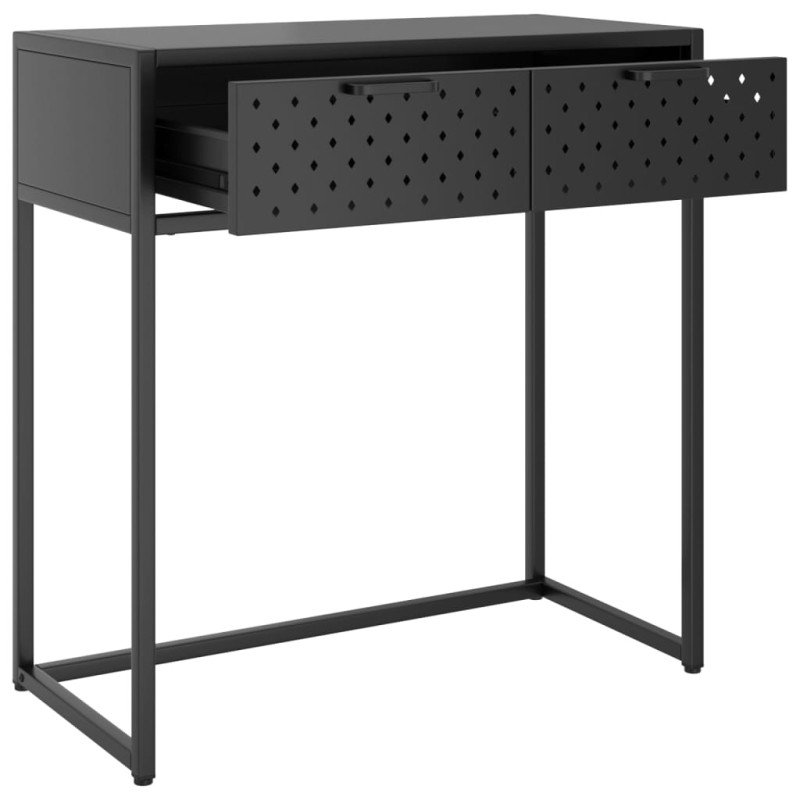vidaXL Konzolový stolík antracitová 72x35x75 cm oceľ
