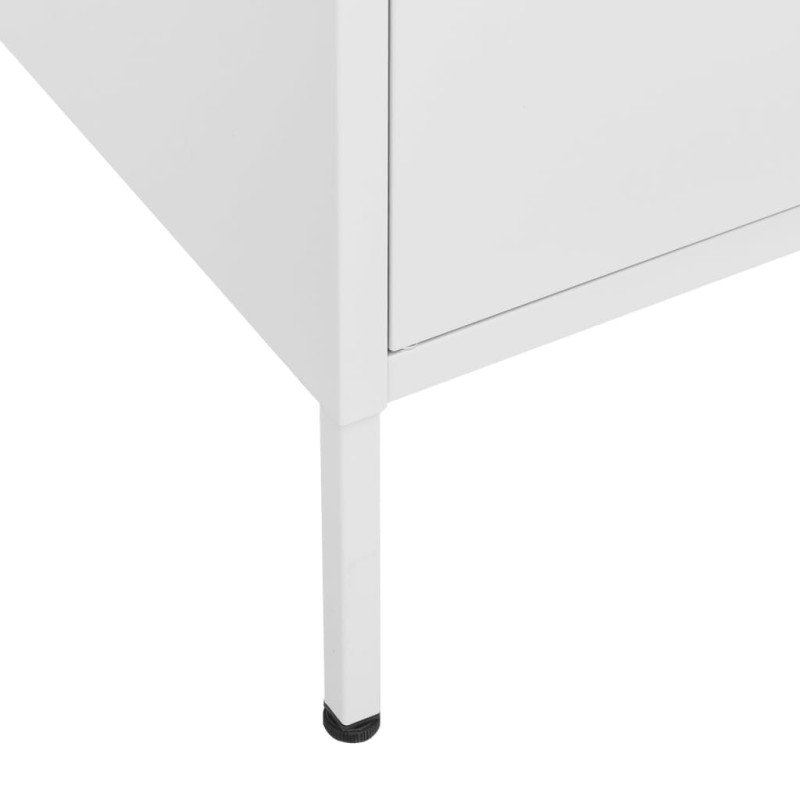 vidaXL Úložná skrinka biela 80x35x101,5 cm oceľ