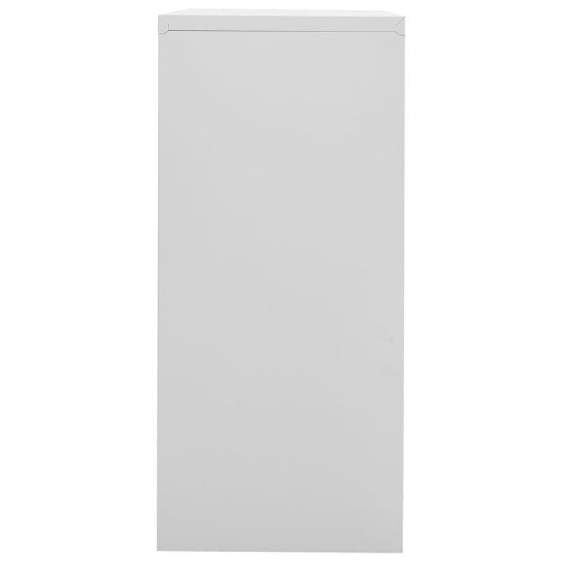 vidaXL Kartotéka bledosivá 90x46x103 cm oceľová