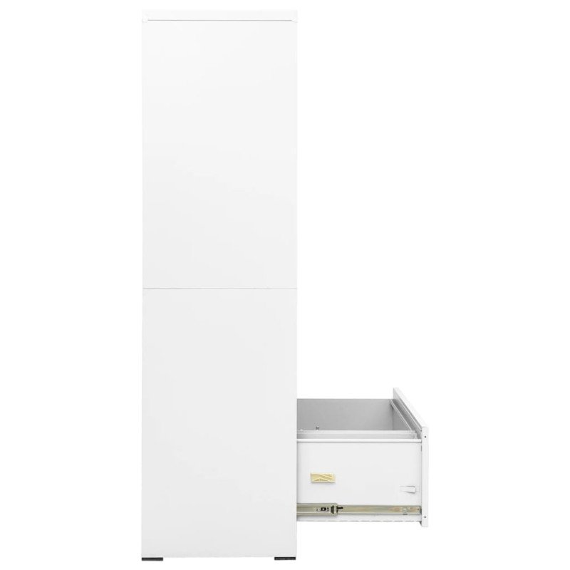 vidaXL Kartotéka biela 90x46x164 cm oceľová