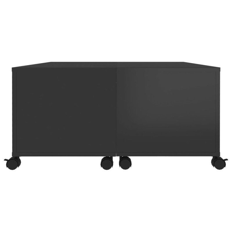 vidaXL Konferenčný stolík lesklý čierny 75x75x38 cm drevotrieska